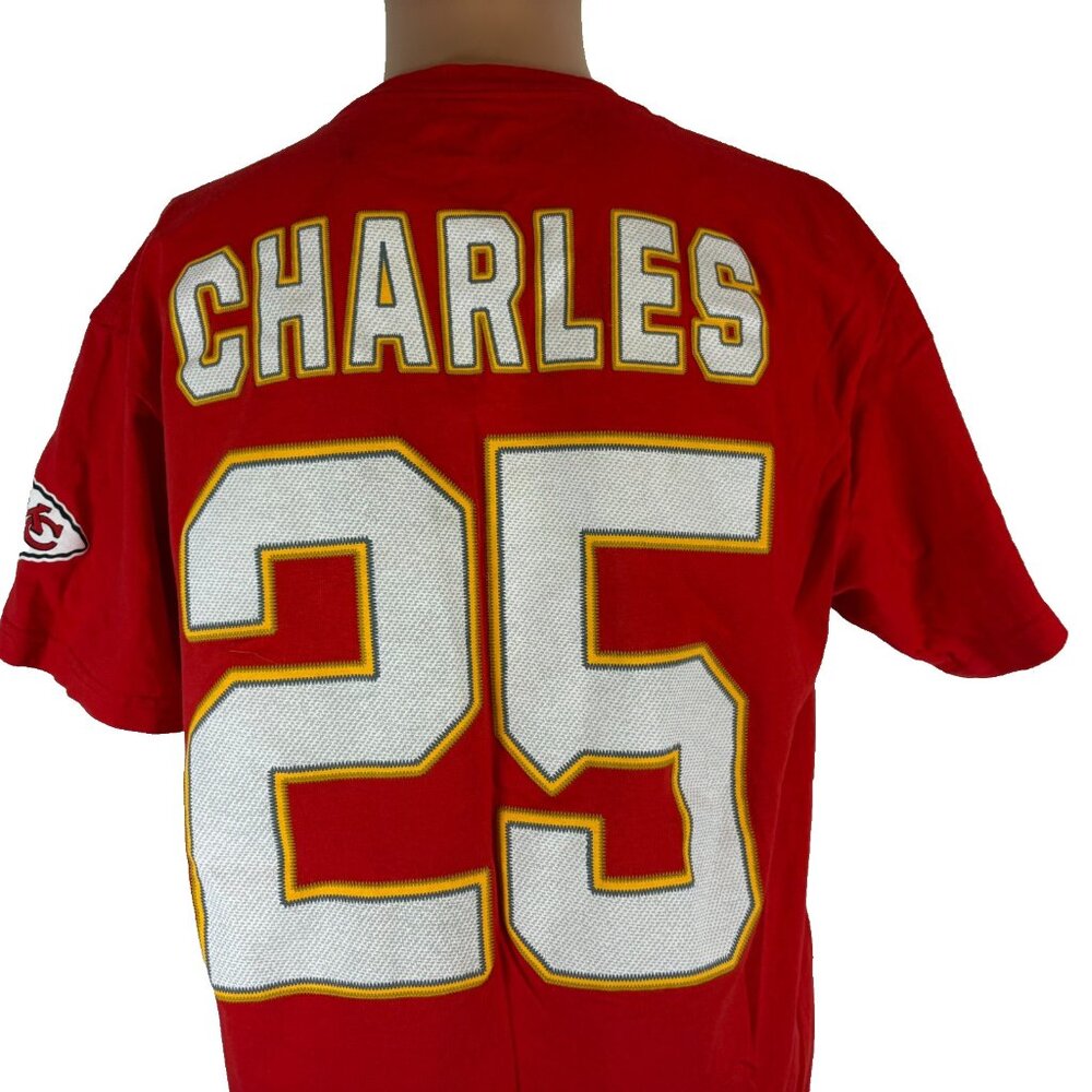 Jamaal Charles Jersey T Shirt Mens Size L Kansas City Chiefs NFL Football Red